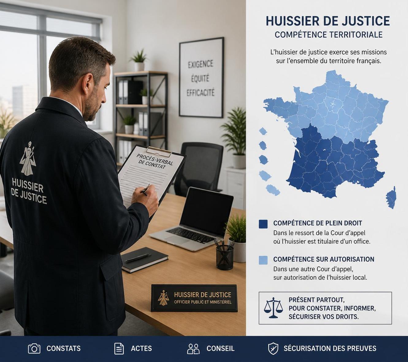 découvrez quelle juridiction est compétente pour les constats et saisies réalisés par un huissier, afin de mieux comprendre la compétence territoriale et ses implications légales.