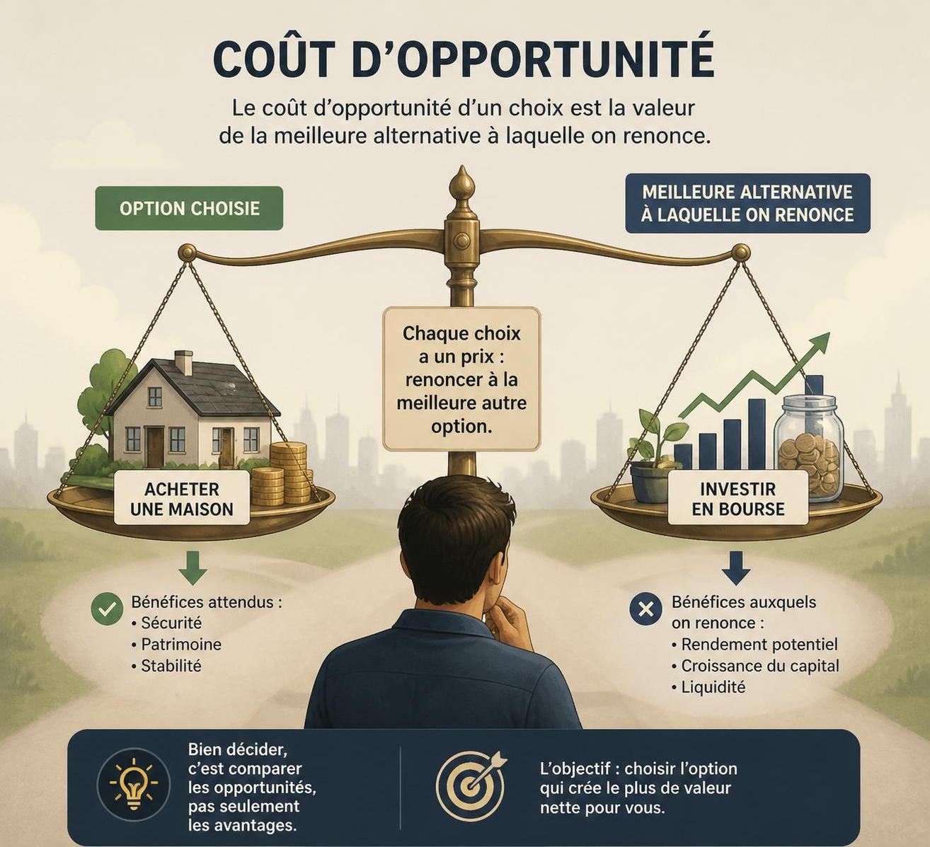 découvrez le coût d'opportunité, sa définition claire et son influence essentielle sur vos choix financiers pour optimiser vos décisions.