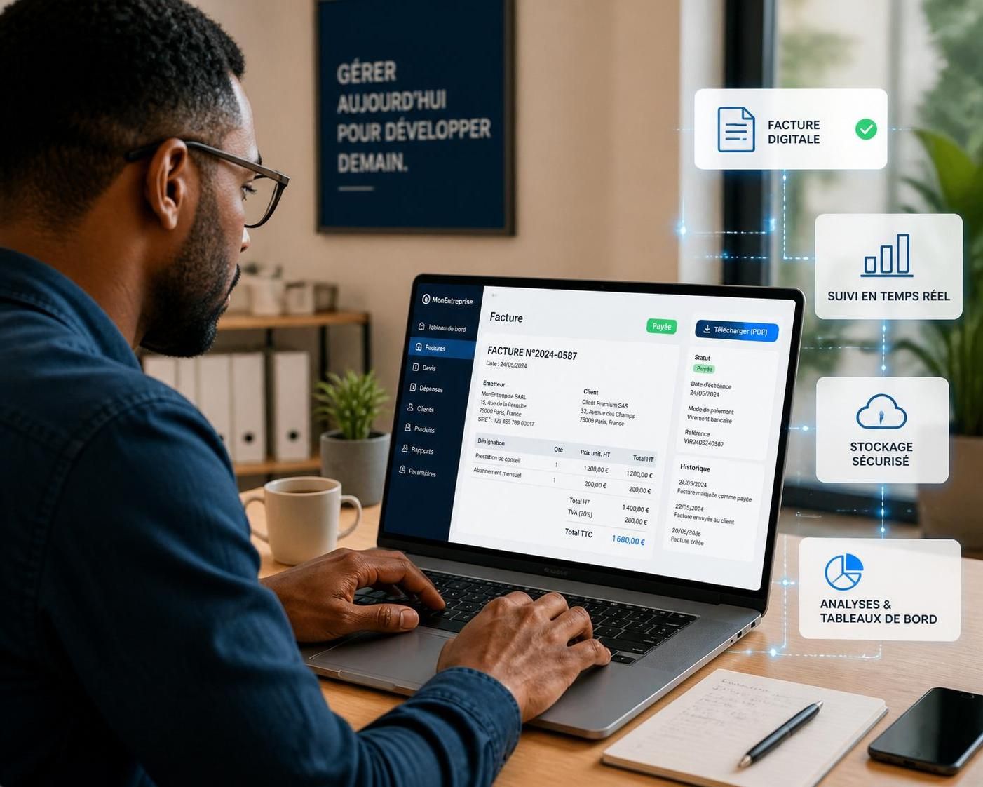 optimisez votre gestion comptable en un clic avec digitalise-tes-factures, le générateur de factures facile et rapide pour une organisation sans effort.